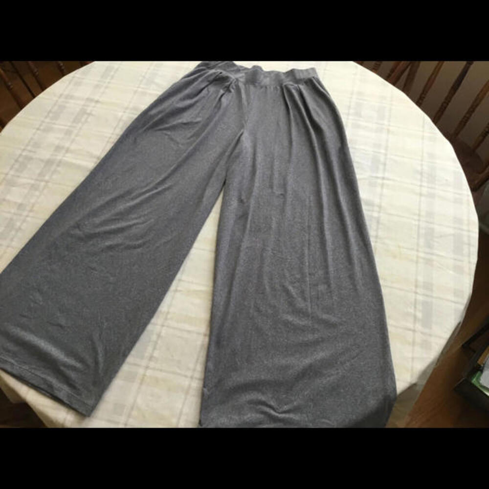 CuddlDuds gray wide leg pants Sz S